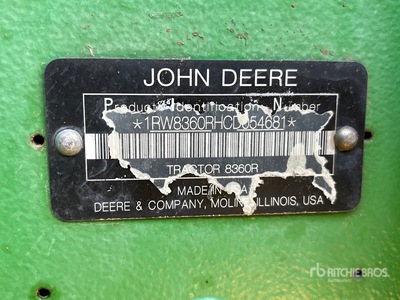 2012 John Deere 8360R 4WD Tractor