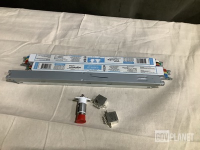 (9) Ballasts, (2) Polarized Relays, (1) Pressure Switch & Assorted Items