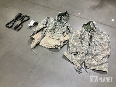 (1) Hook & Housing Assembly, (10) Entrenching Tools & Assorted Items