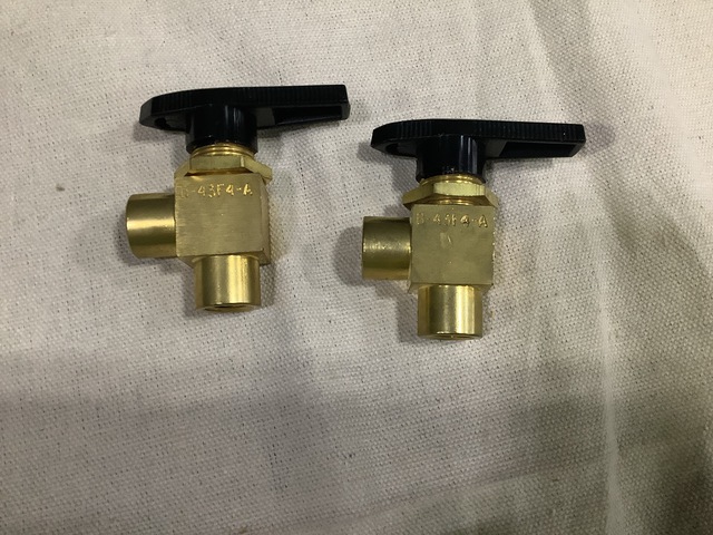 (2) Whitey B-43F4-A Ball Valves (2) Whitey B-43F4-A Ball Valves