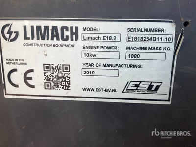 2019 Limach E18.2 Electric Mini Excavator