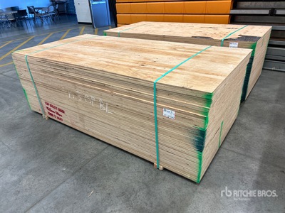 Quantity of (50) x (15.5 mm Thick) 5/8" 4x8 CSP/DFP No Stamp Plywood (Unused)