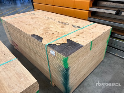 Quantity of (50) 4 ft x 8 ft (15.5 mm Thick) 5/8" 4x8 CSP/DFP No Stamp Plywood (Unused)
