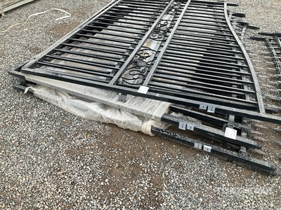2026 SKLP SK-T20X 20 ft x 7 ft Wrought Iron Bi-Parting Driveway Gate (Unused)