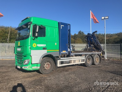 DAF XF440 6x2 Flatbed Truck w/Palfinger Q150Z Easyfold 4800 kg Knuckle Boom