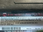 Engine with Emission Label