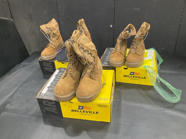 (34) Pairs of Belleville Combat Boots