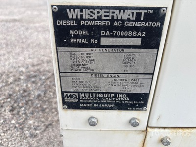 Multiquip DA-7000SSA 7000 kW Zestaw prądotwórczy