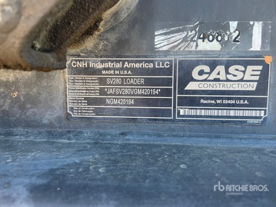 2016 Case SV280 Skid Steer Loader