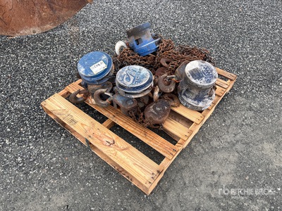 Quantity of (4) Columbus McKinnon Cyclone Model S 5 ton Construction Hoist