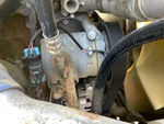 Engine with A/C Compressor