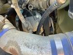 Engine with A/C Compressor
