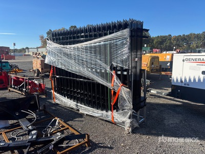 2026 SKLP SK-HLM20 20 ft x 7 ft Wrought Iron Bi-Parting Portail d'entrée (Unused)