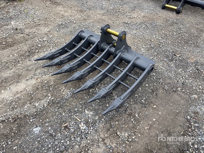 2026 Warrior WBRC05-1000 39 in Excavator Rake - Fits Cat 305 / 5 - 6 ton (Unused)