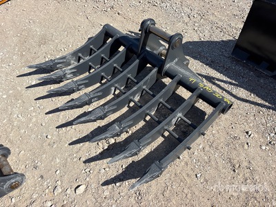 2026 Warrior WBRC07-1200 47 in Excavator Rake - Fits Cat 307 / 6 - 8 ton (Unused)