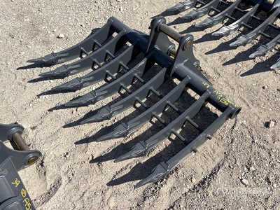 2026 Warrior WBRC07-1200 47 in Excavator Rake - Fits Cat 307 / 6 - 8 ton (Unused)