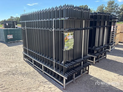 Quantity of (33) 2026 Skyway SFS33-330TF 10 ft x 7 ft Wrought Iron Site Fence (Unused)
