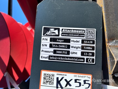 2026 Handy SSA18 Skid Steer Auger (Unused)