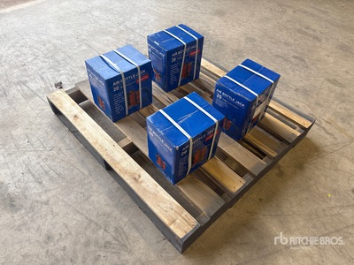 Quantity of (4) 2026 Powertek 20T lifter 20 ton Pneumatic Bottle Wagenheber (Unused)