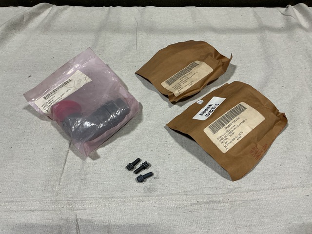 (1) Plug Connector, (190) Machine Bolts, (2) Push Switches & Assorted Items (1) Plug Connector, (190) Machine Bolts, (2) Push Switches & Assorted Items