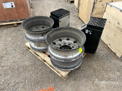 Quantity of (2) 2 Truck Tool Boxes, 4 rims