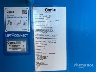 2019 Genie S85 4WD Diesel Nacelle téléscopique