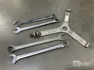 (4) Wrench Supports, (30) Combination Wrenches & Assorted Items