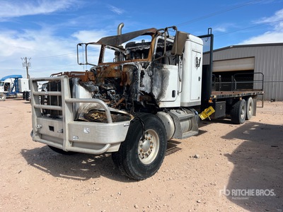 2015 Peterbilt 348 6x4 Flatbed Truck (Inoperable)
