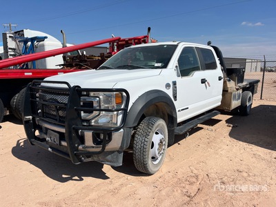 2022 Ford F-550 XL 4x4 Crew Cab Flatbed Truck (Inoperable)
