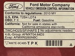 Engine with Emission Control Label