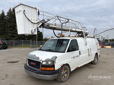 1999 Telelift Warwick 35 ft on 2010 GMC Savana 3500 4x2 Camion cesta