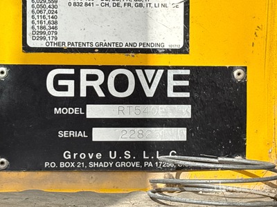 2008 Grove RT540E 40 ton 4x4 Rough Terrain Crane
