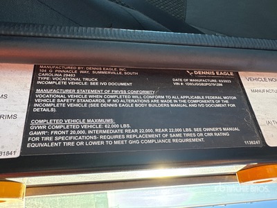 2023 Dennis Eagle ProView 6x4 Crew Cab Kabina i podwozie (Unused)