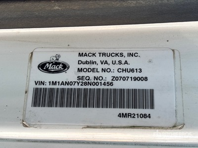 2008 Mack CHU613 Wywrotka Tri/A
