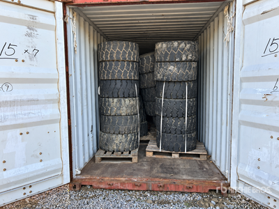 Quantity 122 Scheuerle SPMT Wheels w/ Continental 355/65 R15 IC40 24PR Tires - 2010 Storage Container
