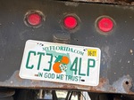 Trailer Chassis with License Plate Light Functional