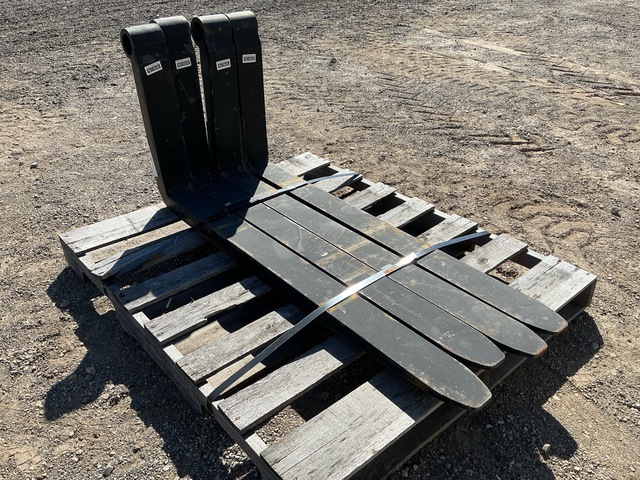 (4) Arrow Material Handling 73237-4-48A19012 Shaft-Mounted Telehandler Forks