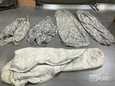 (26) Wet Weather Ponchos, (20) Bivy Covers, (6) Sleeping Bags & Assorted Items