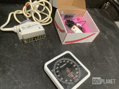 (6) Sphygamomanometers, (1) Ultrasound Transducer & Assorted Items