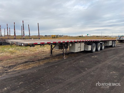 2015 Lode King PF32-3 32 ft Super B-Train Lead Flatbed Trailer