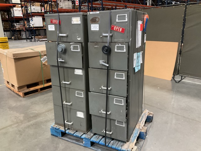 (2) Mosler SF-C5 Filing Cabinet Safes (2) Mosler SF-C5 Filing Cabinet Safes