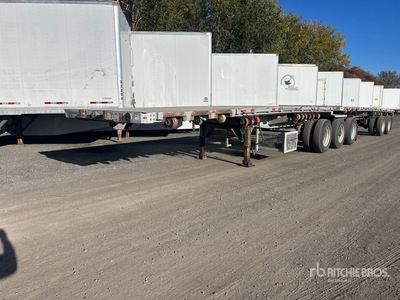 2010 Manac 17326 26 ft Tri/A Super B-Train Lead Flatbed Trailer