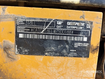 2013 Cat 318EL Pelle Hydraulique sur Chenilles
