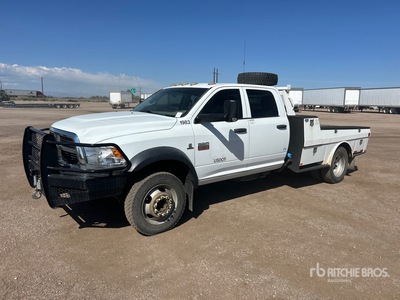2012 Ram 5500 4x4 Crew Cab Flatbed Truck