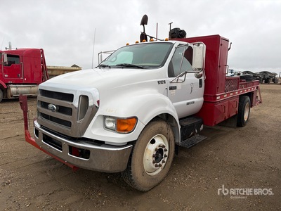 2008 Ford F-650 XL 4x2 Flatbed Truck (Inoperable)