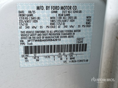 2025 Ford Maverick XL 4x2 Crew Cab Pickup (Inoperable)