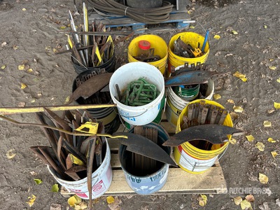 Quantity of (115) Quantity of Assorted Crop Lifters, U Bolts & Brackets بنود متنوعة - قطع المعدات