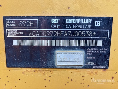 2011 Cat 972H Wheel Loader