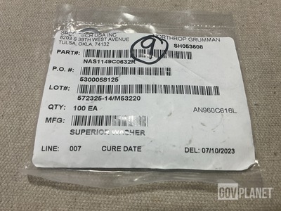 (100) Northrop Grumman NAS1149C0632R Nut & Washers