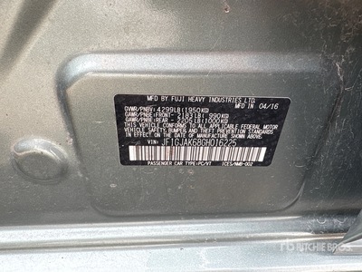 2016 Subaru Impreza AWD Auto